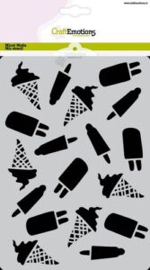 Craftemotions Mask Stencil Summer Fun Ijsjes A5 Carla Crea