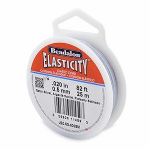 Beadalon Elasticity Elastiek 0,5 Mm 25 M Zilverkleur