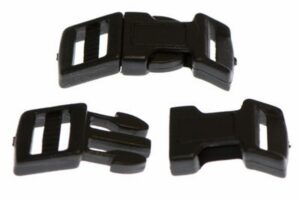 Klikgesp Gebogen Zwart Kunststof 20 Mm 2 Stuks