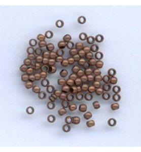 Crimp Beads, Round, 2.5mm Antiek Goud 100 Stuks