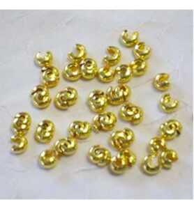 Crimp Bead Cover Goud 5mm 50 Stuks