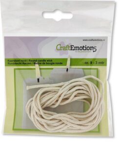 Craftemotions Lont Rond Ongebleekt Nr. 9 Candle +/ ¸ 50 65