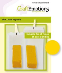 Craftemotions Waskleurpigment Geel 2 Sticks 30 X 10 X 10mm =
