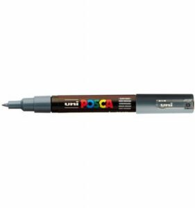 Posca Verfmarker 1mc Leigrijs