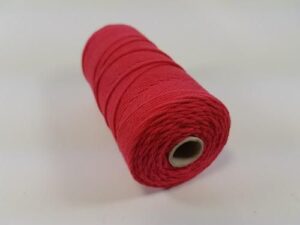 Katoen Macramé Touw Spoel Nr 16 +/ 1,5mm 100grs Rood +/