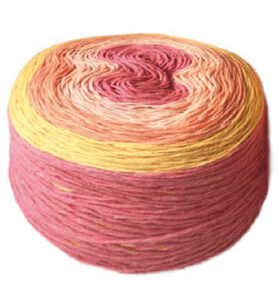 Magic Dream Yarn 200gr, Red/yellow/orange/salmon