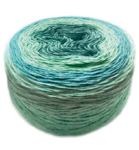 Magic Dream Yarn 200gr, Green/turquoise/mint/sage