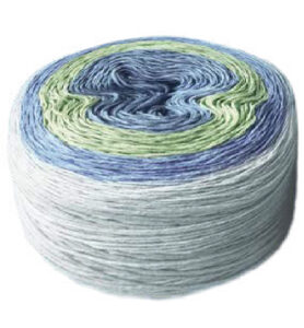 Magic Dream Yarn 200gr, Green/light Blue/medium Blue/lilac