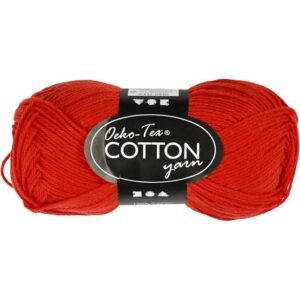Katoen Garen Koraal Rood 50 Gram 170 Meter