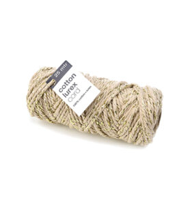 Vivant Cotton Lurex Twist Taupe 25mtr X 4mm