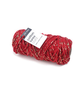 Vivant Cotton Lurex Twist Red 25mtr X 4mm