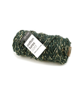 Vivant Cotton Lurex Twist Green Gold 25mtr X 4mm