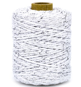 Vivant Katoen Koord Luxe Zilver / Wit 50mtr X 2mm