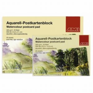 Postcard Aquarelblok A5