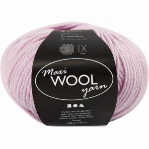 Maxi Wool Yarn Zacht Roze, L: 125 M, 100 Gr