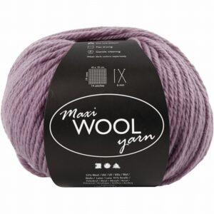 Maxi Wool Yarn Lavendel, L: 125 M, 100 Gr
