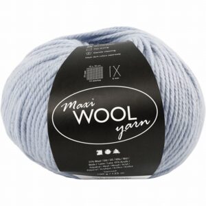 Maxi Wool Yarn Zacht Blauw, L: 125 M, 100 Gr