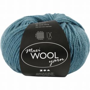 Maxi Wool Yarn Petrol, L: 125 M, 100 Gr
