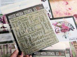 13 Arts Mixed Media Stencil Just Dance