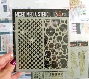 13 Arts Mixed Media Stencil Wood Pattern