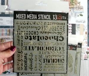 13 Arts Mixed Media Stencil Chocolate