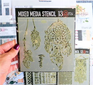 13 Arts Mixed Media Stencil Dreamcatcher