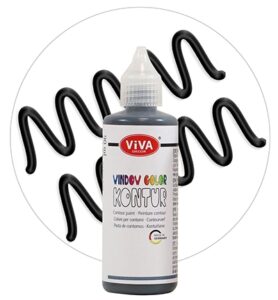 Viva Window Color Contour Contour Schwarz 90ml