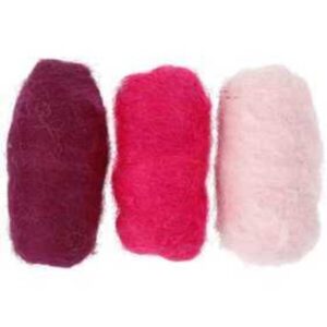 Gekaarde Wol Set 3x10gr Roze Harmonie