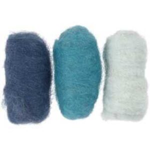 Gekaarde Wol Set 3x10gr Blauw