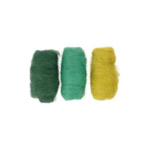 Gekaarde Wol Set 3x10gr Groene Harmonie