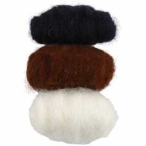 Gekaarde Wol Set 3x10gr Natuurlijk