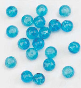 Blauw Turquoise Sparkle Glaskraal 8mm 20 St