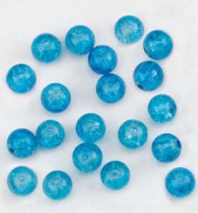 Blauw Ijsblauw Sparkle Glaskraal 8mm 20 St