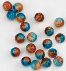 Bruin Blauw Sparkle Glaskraal 8mm 20 St