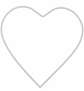 Draadvorm Metaal Hart Wit 13x13 Cm