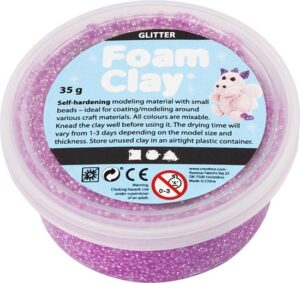 Foam Clay Paars Glitter 35 Gr