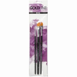 Set met Goldline platte hobbypenselen - Prima kwaliteit