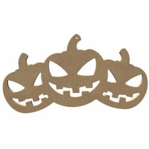 Gomille Mdf Figuur 3 Pompoenen Op Rij 26 Cm