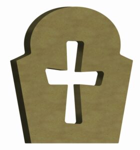 Gomille Mdf Figuur Grafzerk 14x17cm