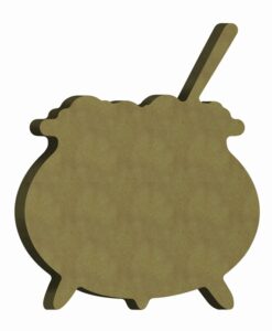 Gomille Mdf Figuur Heksenketel 15x18cm