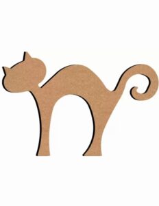 Gomille Mdf Figuur Kat Met Krul Omlaag 15 Cm
