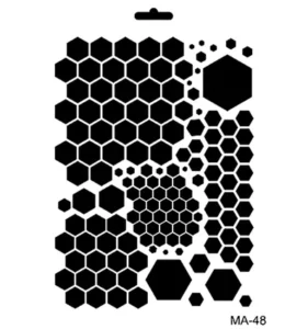 Cadence Mixed Media Stencil Ma48 21x29 Cm Hexagonaal
