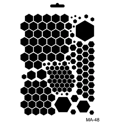 Cadence Mixed Media Stencil Ma48 21x29 Cm Hexagonaal