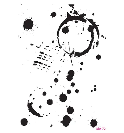 Cadence Mixed Media Stencil Ma72 21x29 Cm Splatter