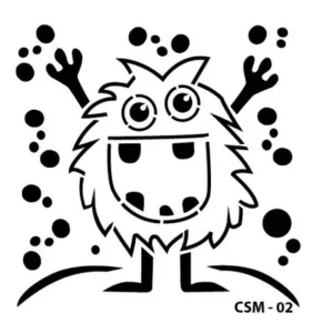 Cadence Kids Monster Stencil Csm 02 25x25 Cm