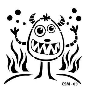Cadence Kids Monster Stencil Csm 03 25x25 Cm