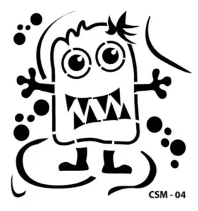 Cadence Kids Monster Stencil Csm 04 25x25 Cm