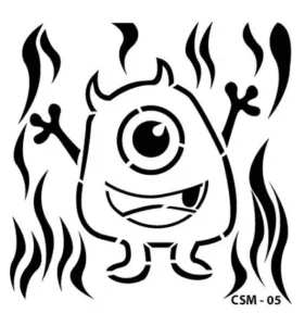 Cadence Kids Monster Stencil Csm 05 25x25 Cm