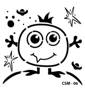 Cadence Kids Monster Stencil Csm 06 25x25 Cm
