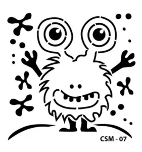 Cadence Kids Monster Stencil Csm 07 25x25 Cm
